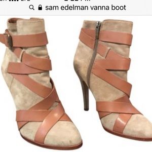 Sam Edelman Vanna Suede Anklewrap Stiletto Boots